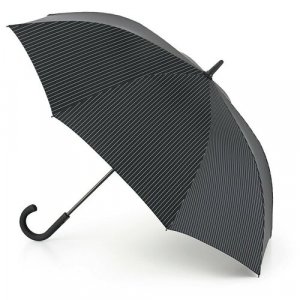 Зонт-трость , черный, серый FULTON. Цвет: черный