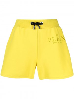 Спортивные шорты с декоративной булавкой Philipp Plein. Цвет: желтый