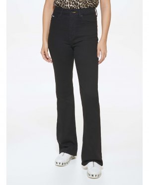 Женские черные прямые брюки , черный Dkny Jeans. Цвет: черный