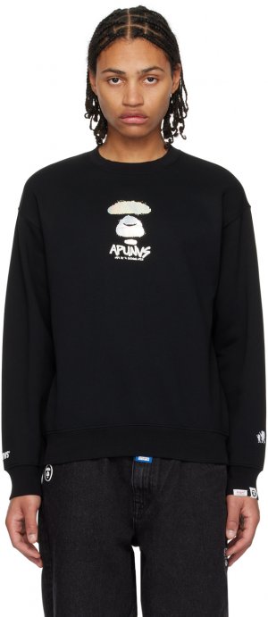 Черный свитер с рисунком AAPE by A Bathing Ape