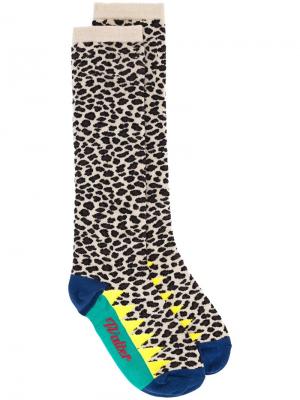 Носки с леопардовым рисунком Walter Van Beirendonck. Цвет: многоцветный