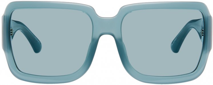 Синие большие солнцезащитные очки Linda Farrow Edition Dries Van Noten