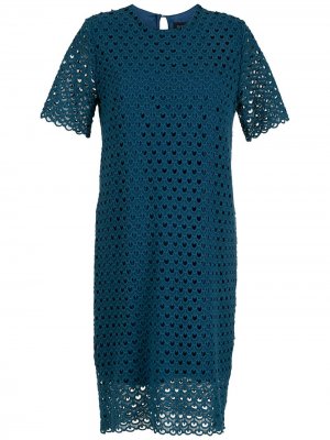 Кружевное платье-футболка Olympiah. Цвет: синий