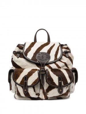 Рюкзак с зебровым принтом Polo Ralph Lauren. Цвет: белый