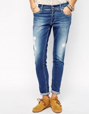 Укороченные узкие джинсы бойфренда с потертостями Joey Pepe Jeans
