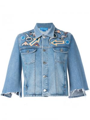 Джинсовая куртка Arch от Nicole Huisman Mih Jeans. Цвет: синий