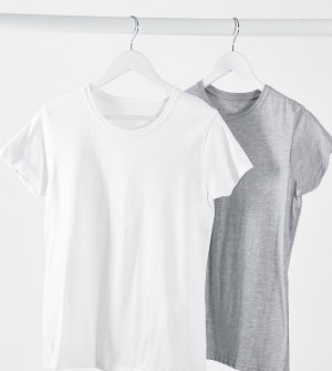 Набор из 2 футболок с круглым вырезом (серая/белая) -Мульти Daisy Street