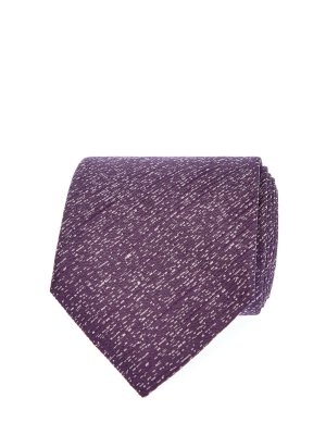 Шелковый галстук с вышитым жаккардовым принтом CANALI. Цвет: фиолетовый