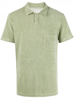 Vacation fleece polo shirt Universal Works. Цвет: зеленый