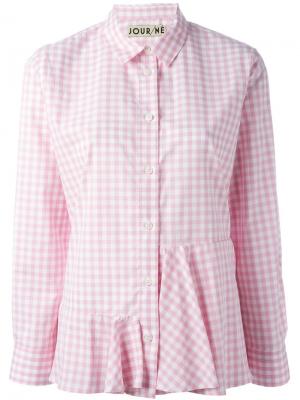 Рубашка с баской Jour/Né. Цвет: розовый и фиолетовый