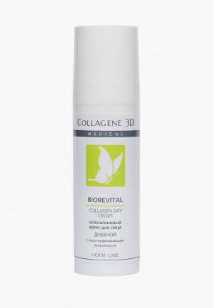 Крем для лица Collagene 3D Medical дневной, с  АНА кислотами BIOREVITAL восстанавливающий, 30 мл. Цвет: белый