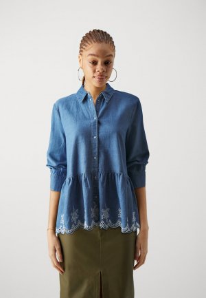 Блузка-рубашка ONLCANBERRA BROD , цвет light blue denim ONLY