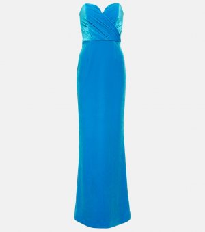 Бархатное платье bernadette , синий Rebecca Vallance