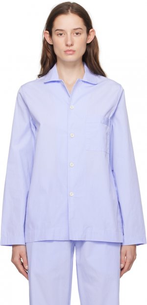 Синяя пижамная рубашка с длинным рукавом , цвет Shirt blue Tekla