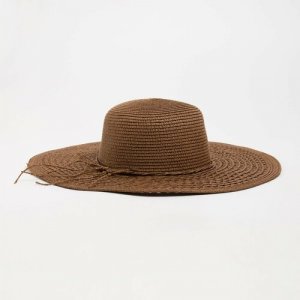 Шляпа женская цвет коричневый, р-р 58 Россия