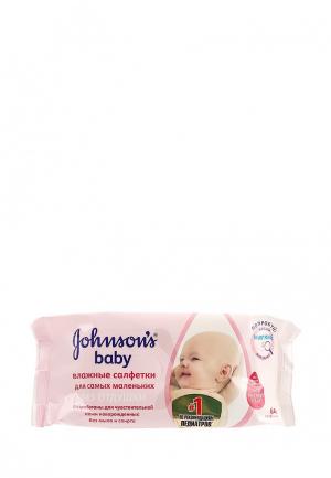 Салфетки Johnson & Johnsons baby влажные для самых маленьких Без отдушки, 64 шт