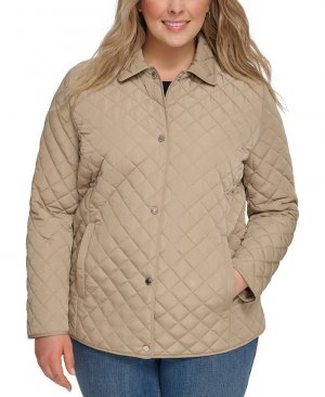 Женское стеганое пальто больших размеров , тан/бежевый Calvin Klein