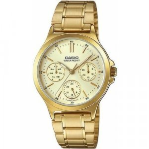 Наручные часы CASIO Collection LTP-V300G-9A, бежевый, золотой. Цвет: золотистый/бежевый