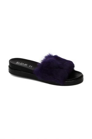 Flip flops Elena. Цвет: black, purple
