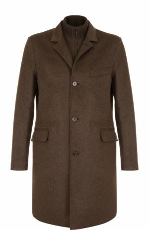 Однобортное кашемировое пальто с подстежкой Loro Piana. Цвет: коричневый