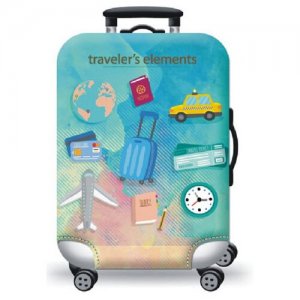 Чехол на чемодан M SUPRA подходит для чемоданов размера / Товары путешествий В поездку Защитный багажа. Цвет: мультиколор
