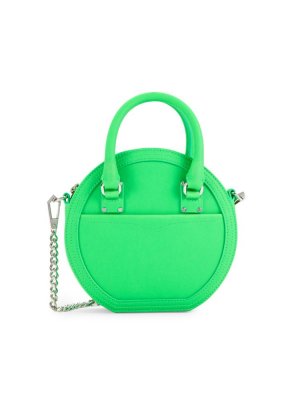 Круглая кожаная сумка через плечо Bree , цвет Neon Green Rebecca Minkoff