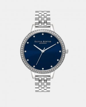 Классика OB16DE12 стальные женские часы , серебро Olivia Burton