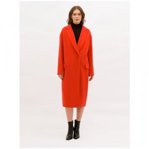 Пальто , размер 52/170, красный Lea Vinci. Цвет: красный
