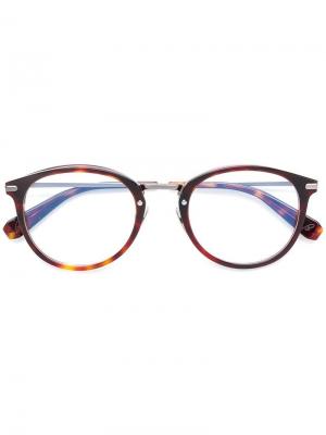 Round-frame glasses Brioni. Цвет: коричневый