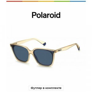 Солнцезащитные очки , бежевый Polaroid. Цвет: бежевый/фиолетовый