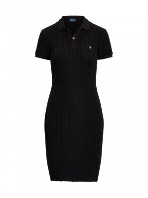 Платье-поло вязаного плетения , черный Polo Ralph Lauren