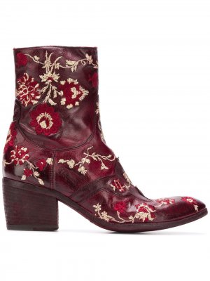 Embroidered ankle boots Fauzian Jeunesse. Цвет: розовый