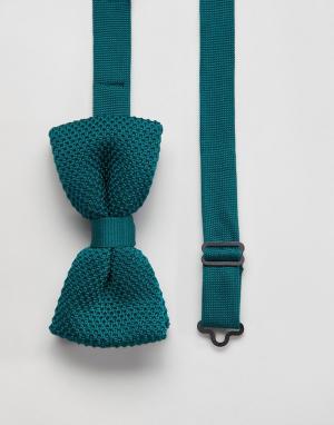 Зеленый трикотажный галстук-бабочка Twisted Tailor. Цвет: зеленый