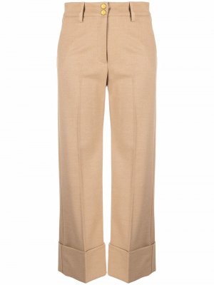 Укороченные брюки Love Moschino. Цвет: коричневый