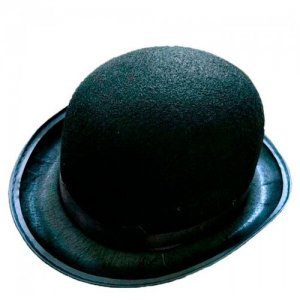 Набор шляпа Котелок черная фетровая р-р 58, карнавальные очки Стимпанк Летчик гогглы Happy Pirate. Цвет: черный