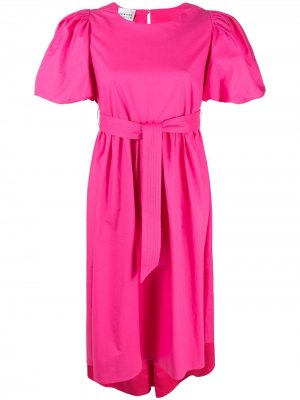 Короткое платье с пышными рукавами Edward Achour Paris. Цвет: розовый