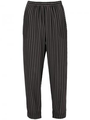 Striped cropped trousers Humanoid. Цвет: чёрный