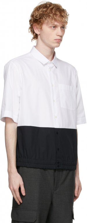 White & Black Poplin Pocket Shirt Neil Barrett. Цвет: 526 white/black