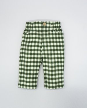 Зеленые хлопковые брюки для мальчика , зеленый Fina Ejerique