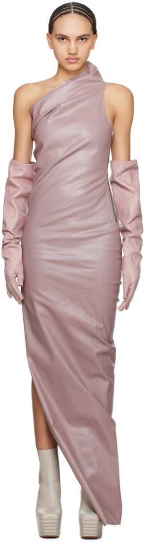 Розовое джинсовое платье-макси Athena Rick Owens