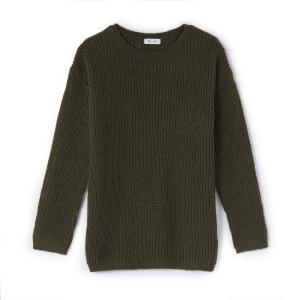 Пуловер длинный 10-16 лет La Redoute Collections. Цвет: бирюзовый,хаки
