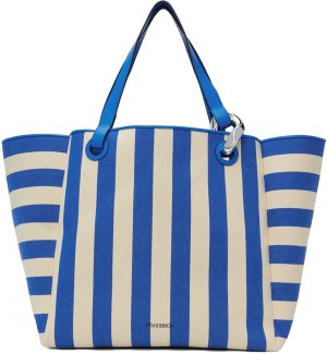 Большая угловая сумка-тоут JWA сине-белого цвета Jw Anderson, цвет Blue/White Anderson