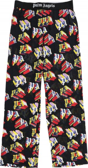 Брюки 3D PA Pajama Pants 'Black/Red', черный Palm Angels