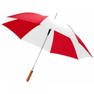 Зонт-трость , белый, красный Oasis. Цвет: белый/красный/белый-красный