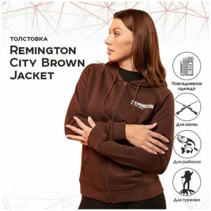 Толстовка City Brown Jacket р XXL Remington. Цвет: коричневый