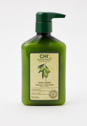 Шампунь Chi Naturals with Olive Oil с маслом оливы, 340 мл. Цвет: прозрачный
