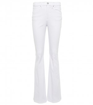 Расклешенные джинсы Beverly с высокой посадкой, белый Veronica Beard
