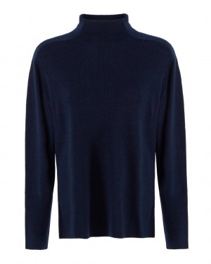 Шерстяной свитер BEATRICE. Цвет: тем.синий