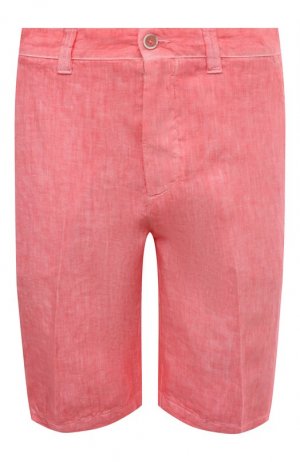 Льняные шорты 120% Lino. Цвет: розовый
