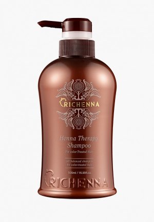 Шампунь Richenna Henna Therapy, для окрашенных волос с экстрактом хны, 500 мл. Цвет: прозрачный